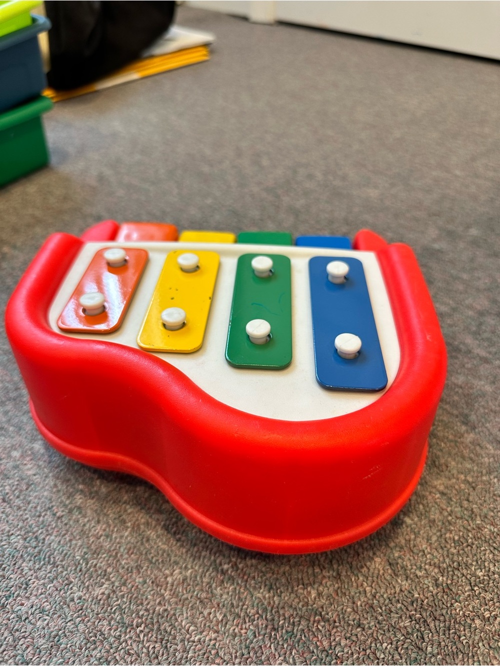 Vintage LITTLE TIKES Piano Xylophone Tap a Tune Red Toddler Musical BABY Toy - Picture 4 of 6